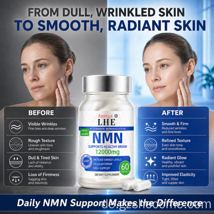 Shecome NMN Kapseln NAD+ unterstützen Anti-Aging